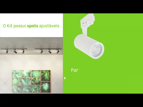 Kit Spot para Trilho LED 9W Luz Branca Inspire Bivolt