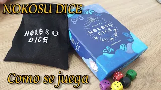 NOKOSU DICE - Como se juega - Tutorial juego de mesa de bazas