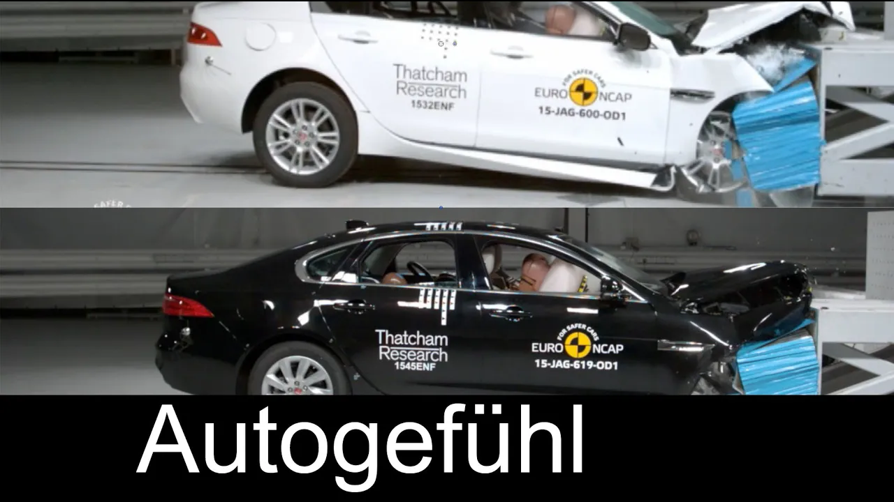 All-new Jaguar XF vs Jaguar XE crash test comparison 2016 neuer - Autogefühl