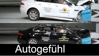 All-new Jaguar XF vs Jaguar XE crash test comparison 2016 neuer - Autogefühl