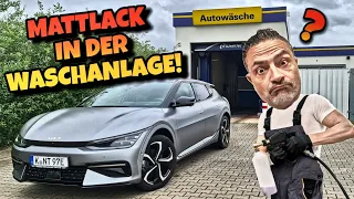 Mit Mattlack in die Waschanlage! Kia EV6 Waschtest & Tipps für die Wäsche.