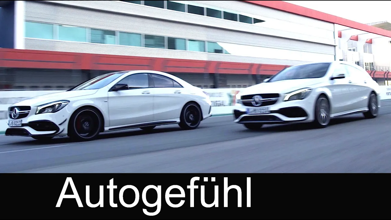 Mercedes-AMG CLA 45 4MATIC Coupé/Sedan vs Shooting Brake Facelift Sound Racetrack Exterior/Interior