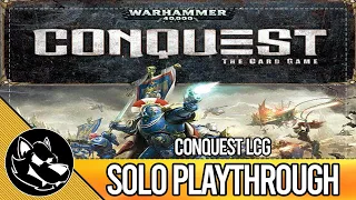 40k Conquest LCG | Solo Playthrough | Imperial Guard vs Eldar