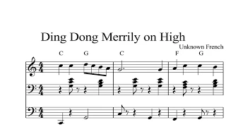 Ding Dong Merrily on High: CHRISTMAS SHEET MUSIC Piano Organ & Keyboard Book 2