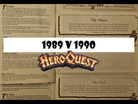 Heroquest UK version differences - 1989 1st edition to 1990 2nd printing, detailed changes compared
