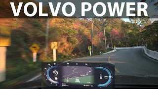 Volvo XC40 78 kWh AWD steep mountain climb stress test