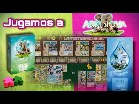 Ark Nova Mundo Marino. Partida con muchos animalillos