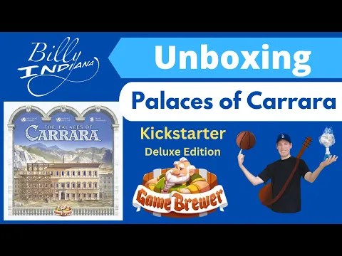 The Palaces of Carrara Deluxe 2nd Edition Board Game Unboxing (Kickstarter Version)