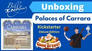 The Palaces of Carrara Deluxe 2nd Edition Board Game Unboxing (Kickstarter Version)
