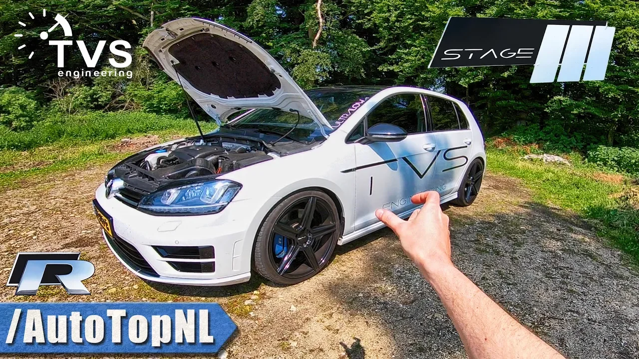 480HP VW Golf R STAGE 3 TVS | REVIEW POV on AUTOBAHN & ROAD by AutoTopNL