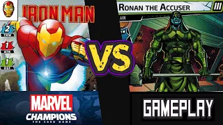 IRON MAN vs RONAN (Expert) Marvel Champions Playthrough | Mark XXV