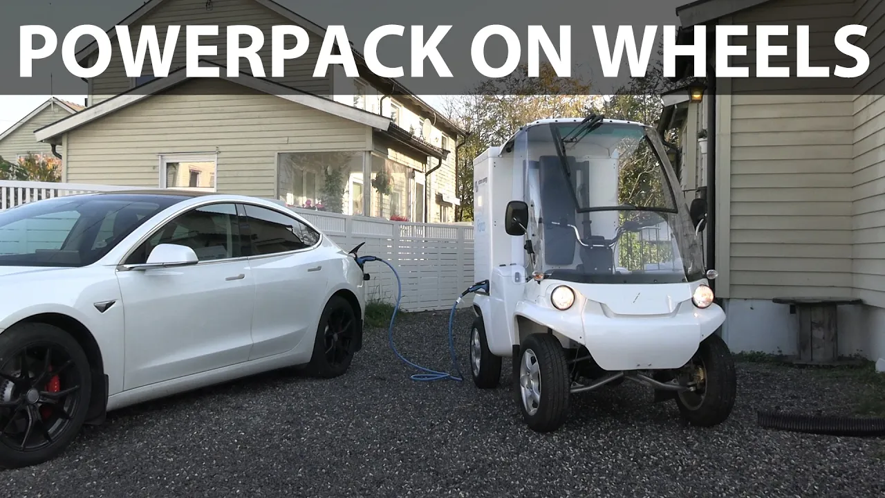 Tesla Model 3 charging 7 kW from Paxster