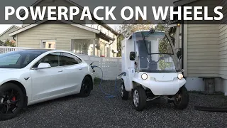 Tesla Model 3 charging 7 kW from Paxster