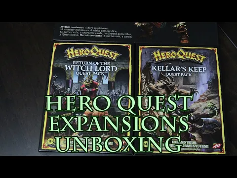 Hero Quest Expansions Unboxing