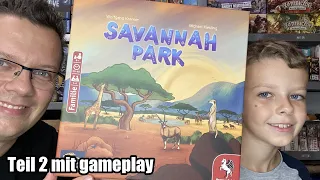 Savannah Park (Deep Print Games / Pegasus Spiele) - Familienspiel ab 8 Jahre - Teil 2 mit gameplay
