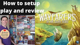 Wayfarers of the South Tigris how to setup play and review AmassGames Euro West Kingdom Tableau dice