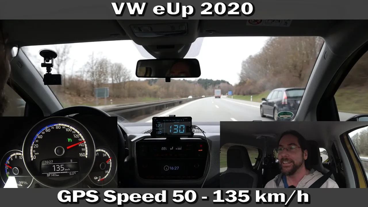 VW eUp! 2020 GPS Speed 50-135 km/h