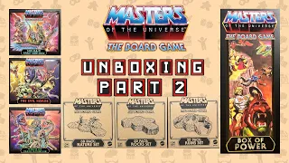 UNBOXING | Part 2 | MotU Board Game Clash for Eternia | Expansions, 3D Terrain, & Box of Power