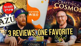 Triple Review! Azul Duel, Crafting the Cosmos, Moving Wild. What's Your Favorite?