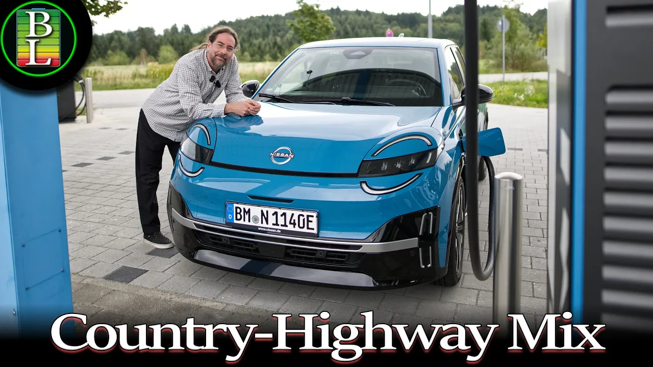 Nissan Micra (52 kWh) Range Test at 110 km/h (68 mph): Country Road-Highway Mix