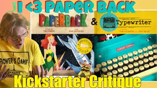 📖Paperback 10th Anniversary + Typewriter - Kickstarter Critique Review