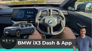 BMW iX3 - Detailed Look at the Dash, Driver Display, Steering Wheel Functions and My BMW App