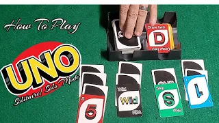 How To Play Uno Solitaire/Solo Mode Card Game