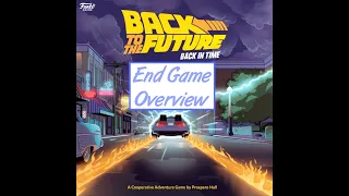 A look at the end of a 3 player game of Back to the Future: Back in Time