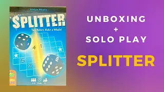 Splitter (Pandasaurus Games) Unboxing and Solo Tutorial and Playthrough | DaniCha