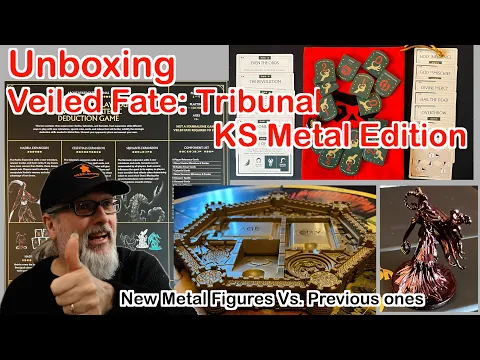Veiled Fate Expansion: Tribunal KS Metal Version plus Deluxe City and add-ons Unboxing | IV Studio
