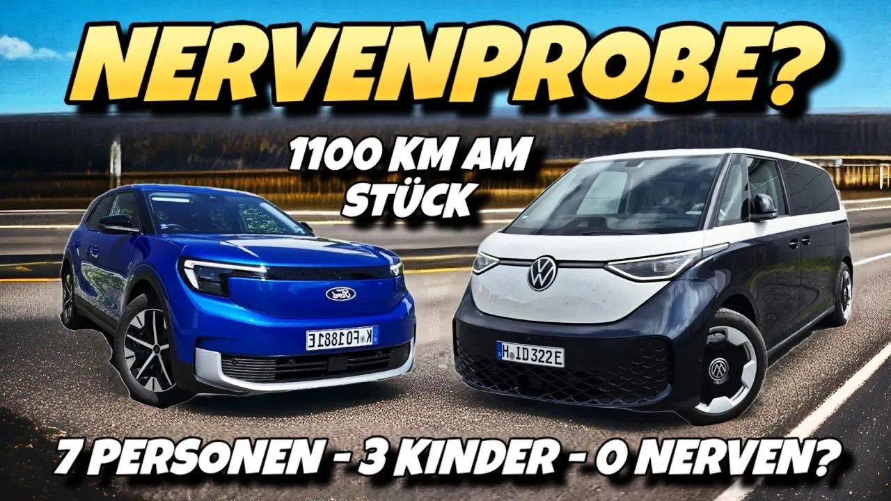Familie vs Langstrecke! 2 E-Autos - 7 Personen - 1100 Km. Elektro Albtraum oder Easy? #ev