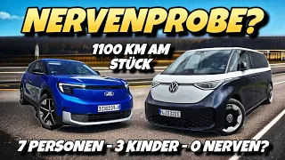 Familie vs Langstrecke! 2 E-Autos - 7 Personen - 1100 Km. Elektro Albtraum oder Easy? #ev