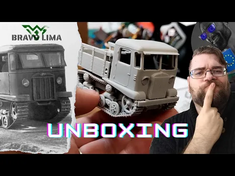 Unboxing WW2 STZ-5 Artillery Tractor and 203mm M1931 (B-4) Howitzer from Bravo Lima Miniatures