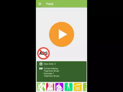 Plank workout videó