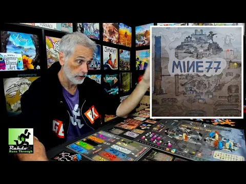 Mine 77 Deckbuilding & double rondels & worker placement & tile laying and more!!!