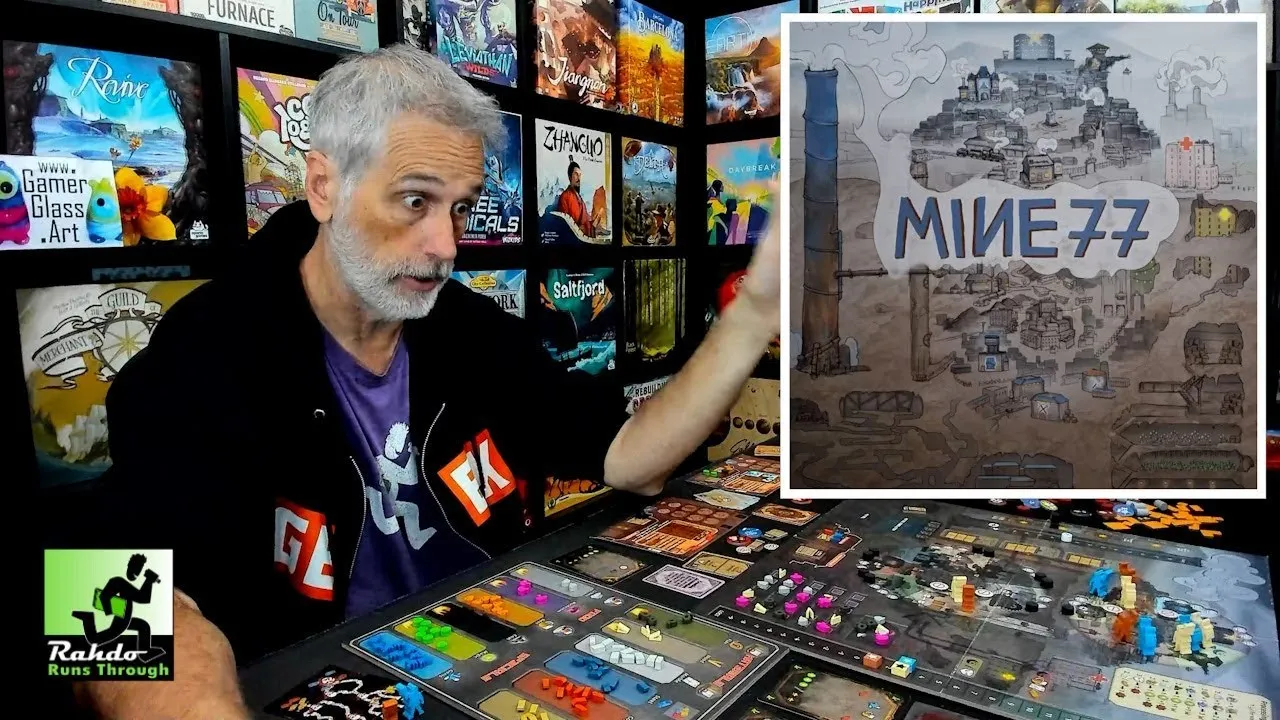 Mine 77 ►►► Deckbuilding & double rondels & worker placement & tile laying and more!!!