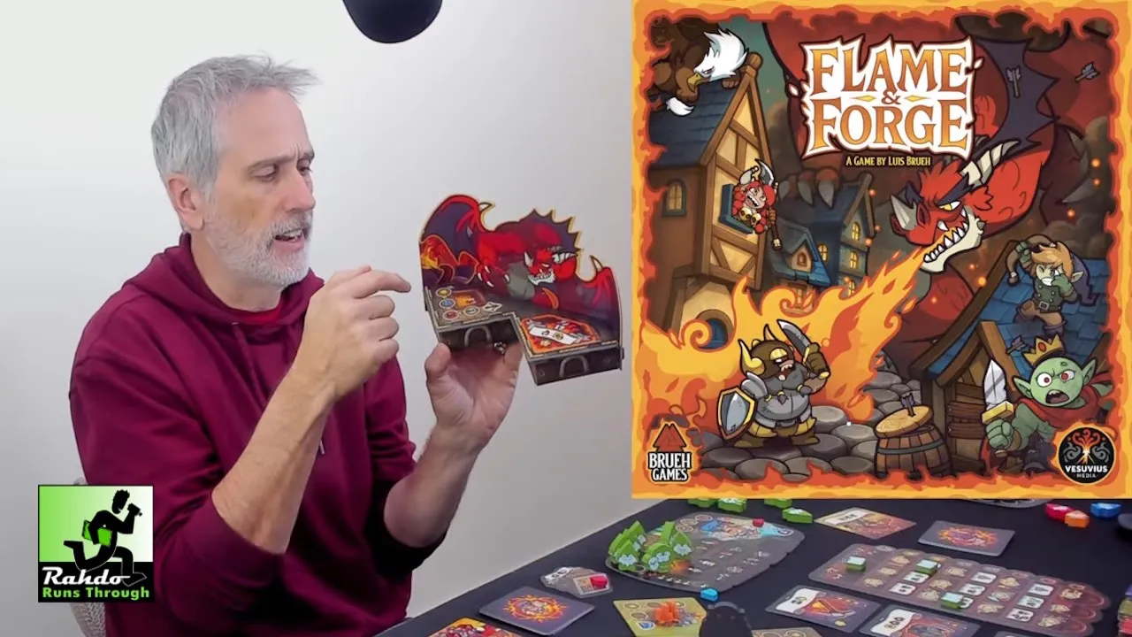 Flame & Forge A surprisingly deep deckbuilder/worker placement/push your luck co-op game!