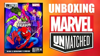 MARVEL Unmatched Brains and Brawn Board Game Unboxing