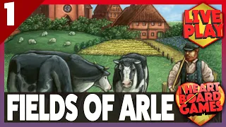 FIELDS OF ARLE (Session 1, 4 Players) Live Board Game Session! by Uwe Rosenberg