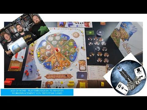 Playthrough - Age of Rome - Workerplacement 70 min - 3 Spieler + Abschlusstalk - Teetotum