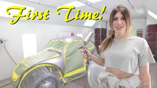 Teaching Myself How To Spray Epoxy ..Slight Issue // '69 Off-Road Beetle