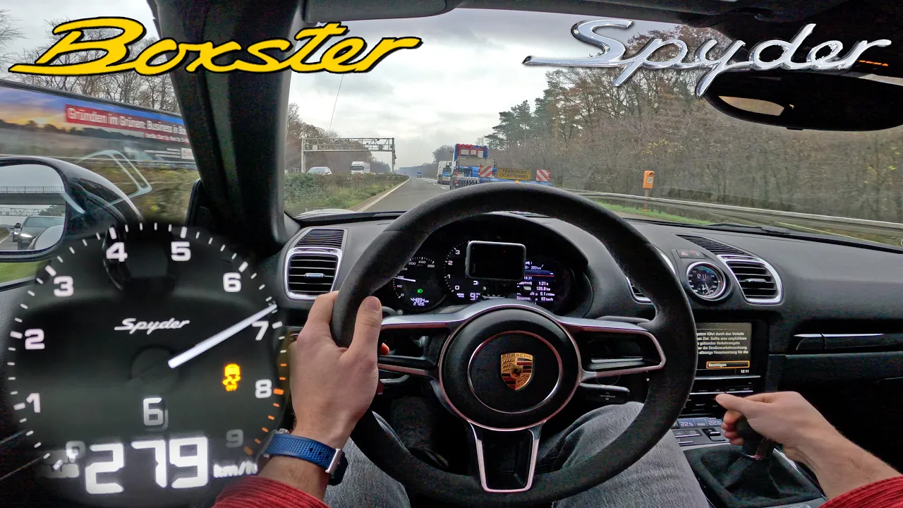 PORSCHE 981 SPYDER on AUTOBAHN [NO SPEED LIMIT]