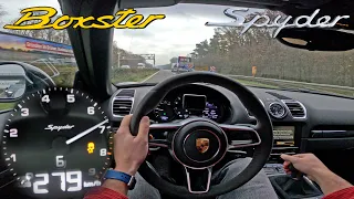 PORSCHE 981 SPYDER on AUTOBAHN [NO SPEED LIMIT]