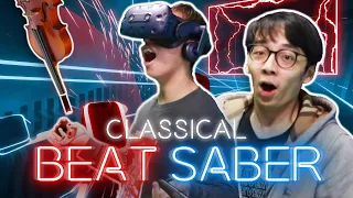 Classical Musicians Try VR Rhythm Games! (Beat Saber)