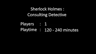 DiceTillDawn Solo Game Review #2 - Sherlock Holmes : Consulting Detective