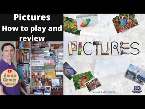 Pictures how to setup play and review family board game Spiel des Jahres award winning AmassGames *