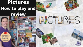 Pictures how to setup play and review family board game Spiel des Jahres award winning AmassGames *