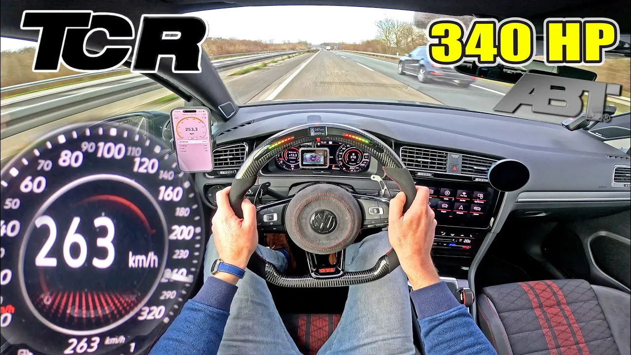 340HP VW GOLF GTI TCR ABT hits the Autobahn!