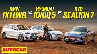 BMW iX1 vs Hyundai Ioniq 5 vs BYD Sealion 7 - Volt War | Comparison | Autocar India
