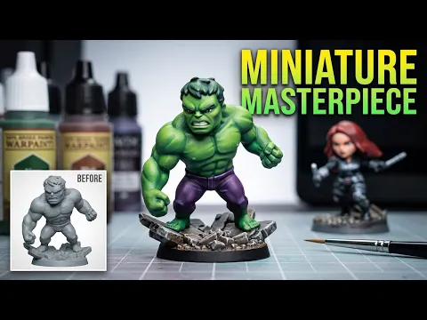 Marvel United Miniature Painting | Hulk & Black Widow with Lotus Thalia